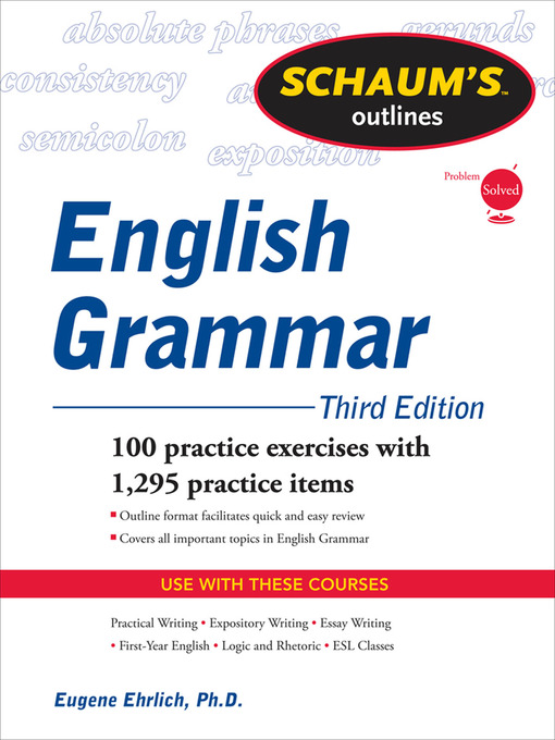 Title details for Schaum's Outline of English Grammar by Eugene Ehrlich - Available